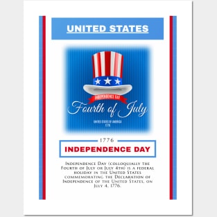 Independence Day - United States - For 4th of july - Print Design Poster - 1706206 Posters and Art